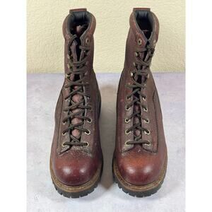 Herman Survivor Brawny Men's 7 XW Extra Wide Brown Leather Work Boots Read Desc